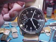 NICE CUSTOM MOD 42MM PILOT WATCH 917 HAMILTON 17J MANUAL WIND MOVEMENT S/S CASE