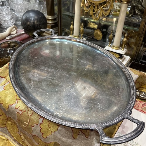 Grand plateau ovale metal - grand, en