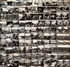 Lot of 100 Old STEREO PHOTOS, 1938-39, Lot Department, Parades, Various