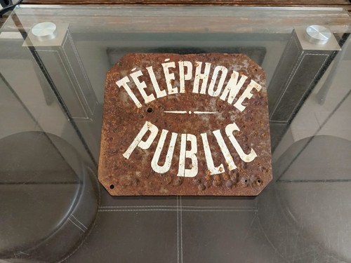 Ancienne plaque téléphone - ancienne,