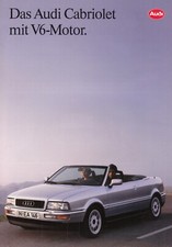 Audi 80 Convertible Cabriolet V6 2.8E Brochure Brochure 1992 M