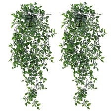 2pcs Plante Artificielle Tombant avec Pots, Lierre Artificiel, Plantes Artifi...