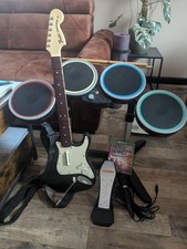 Rock Band 4 Bundle Xbox One - Game, Drums, Guitar, Mic, Pedal - 100% works!