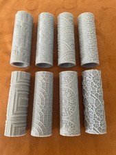 Lot (Numéro R1)  8 rouleaux textures décore médiéval pavés jeu figurines Diorama