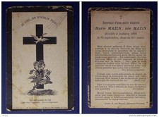 Image Pieuse Mortuaire - Marie