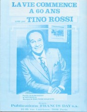 Partition TINO ROSSI - La vie commence à 60 ans 1978 Music Sheet