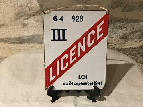 Ancienne plaque émaillée