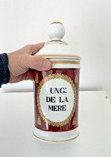 Pot à pharmacie apothicaire en porcelaine signé Léon Warin Napoléon III.