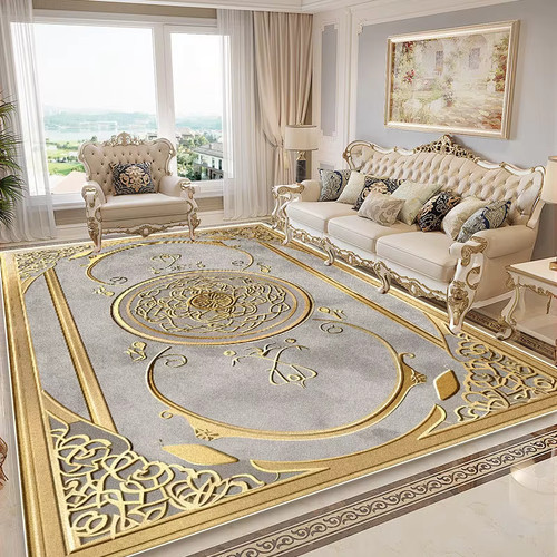Grand tapis salon dore - grand,