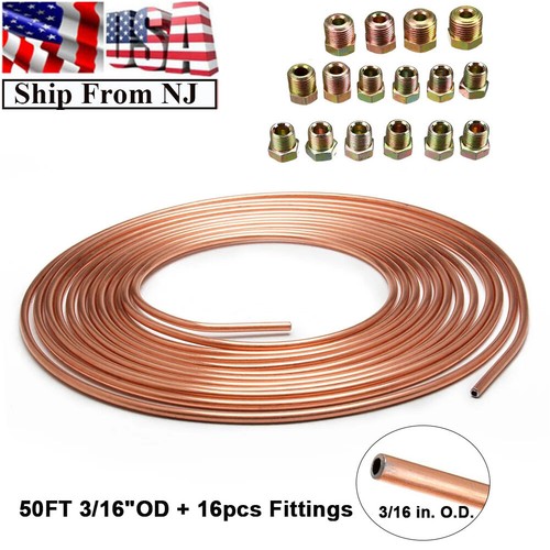 Car brake pipe copper - copper, plated