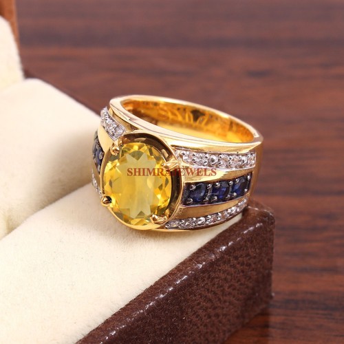 Bague citrine naturelle et - en,