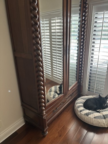 French armoire with spindles - french,