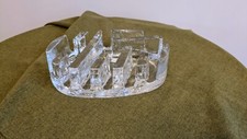Brutalist Cut Glass Teal Warmer