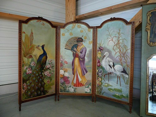 Paravent ancien huile - , peinture