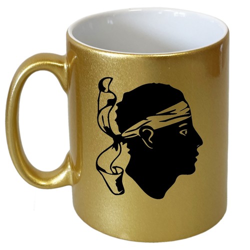 Tasse dorée céramique - tasse,