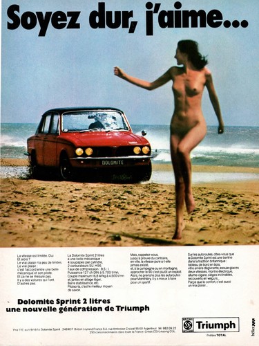 Publicite voiture triumph - ad,