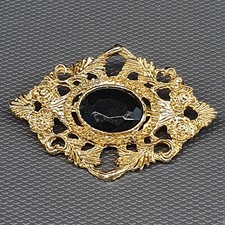 BIJOU - Belle broche vintage en métal doré #25