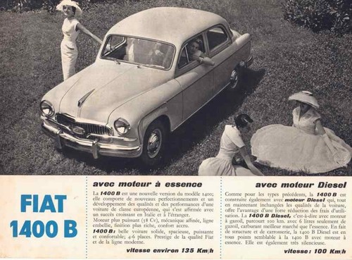 Catalogue brochure fiat 1400 - brochure,