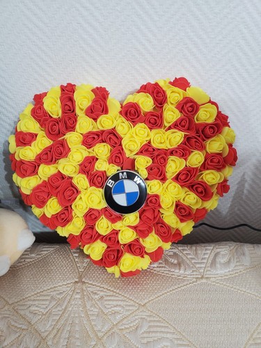 Décoration coeur bmw - , rose