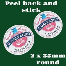 G Galvagno Piaggio Agenzia Dealership Dealer Vinyl Sticker Vespa Ape SX TV Li LD