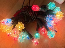 Vintage 80’s Sapin Guirlande Électrique Lumineuse Diamants 20 Lampes Déco NOËL