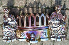 CHEMINÉE VINTAGE GARDE FRETTE AMORTISSEUR GRILLE POUSSIÈRE APÔTRES CARNAVAL LUSTRE ÉMAIL