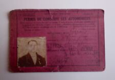 Permis de conduire les automobiles.Ancien  1936