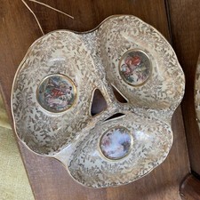 Ancien Plat Mendiant Faïence