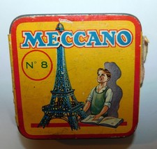 MECCANO . METAL BOX WITH NUTS AND BOLTS FROM BOX N°8. UNIT SALE