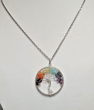 Pendentif arbre de vie pierres