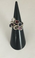 BAGUE EN ARGENT/ 6 PIERRES/