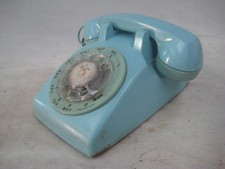 Vintage Turquoise  Rotary Dial Desk Telephone - Western Electric - Bell System