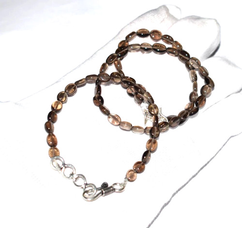 Bracelet quartz fumé - , en