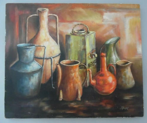 Nature morte huile - nature, toile