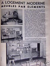 1959 PRESS AD MINVIELLE A MODERN HOUSING FURNITURE BY ELEMENTS
