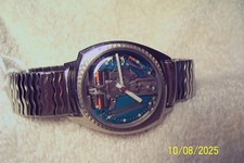 VINTAGE  ACCUTRON  SPACE VIEW # 214  ASYMMETRICAL CASE  MANS  W/WATCH  1965