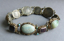 bracelet argent massif 19e