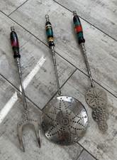 RUSSIA handmade Handle BBQ Barbecue Grill 3-Pcs Set USSR prison creativity ART