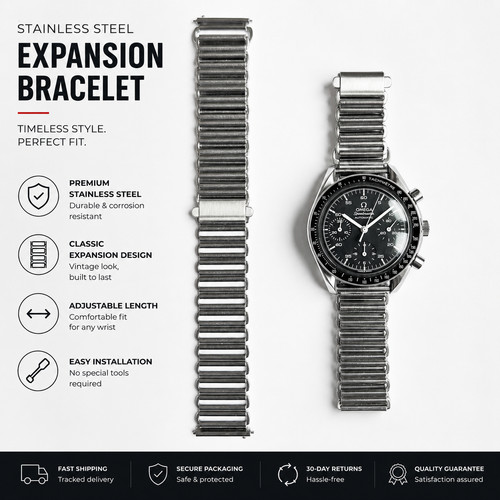 Vintage bonklip steel watch - vintage,