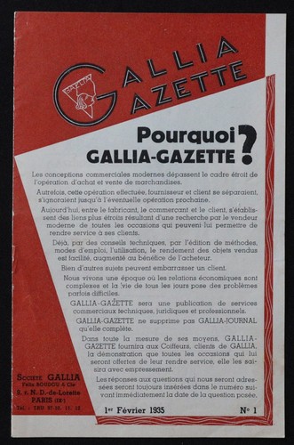 1935 gazette gallia coiffure - 1935,