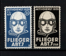 AVIATION SWISS WW2 Poster Stamp Cinderella Vignette Reklamemarke 