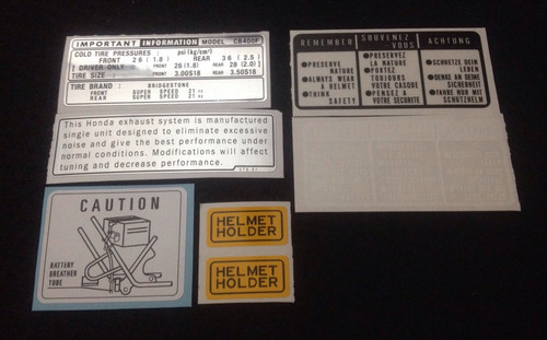 Cb400 four warning service - cb400, "warning&service"