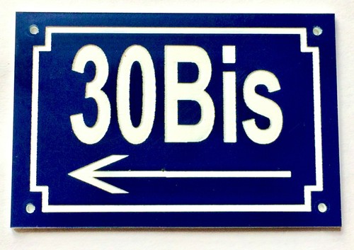 Plaque pvc numero rue de - rue,