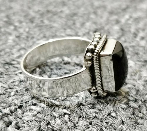 Bague lucifer argent massif - en,
