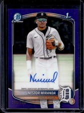 2025 Bowman Chrome Nestor Miranda Auto Purple Refractor 1st Prospect #109/250