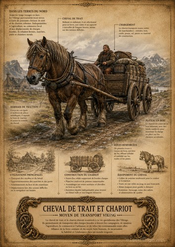 Art print wiking cheval - cheval, de