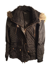 Manteau femme noir matelassé