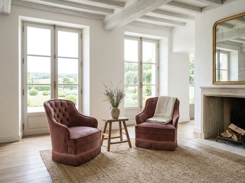 Paire fauteuils crapaud - de,