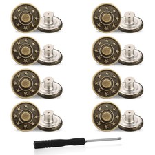 8 Pièces Boutons de Jeans