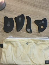 4 Gua Sha Scraping Massage Tools with Smooth Edge High Quality Handmade Bian Set